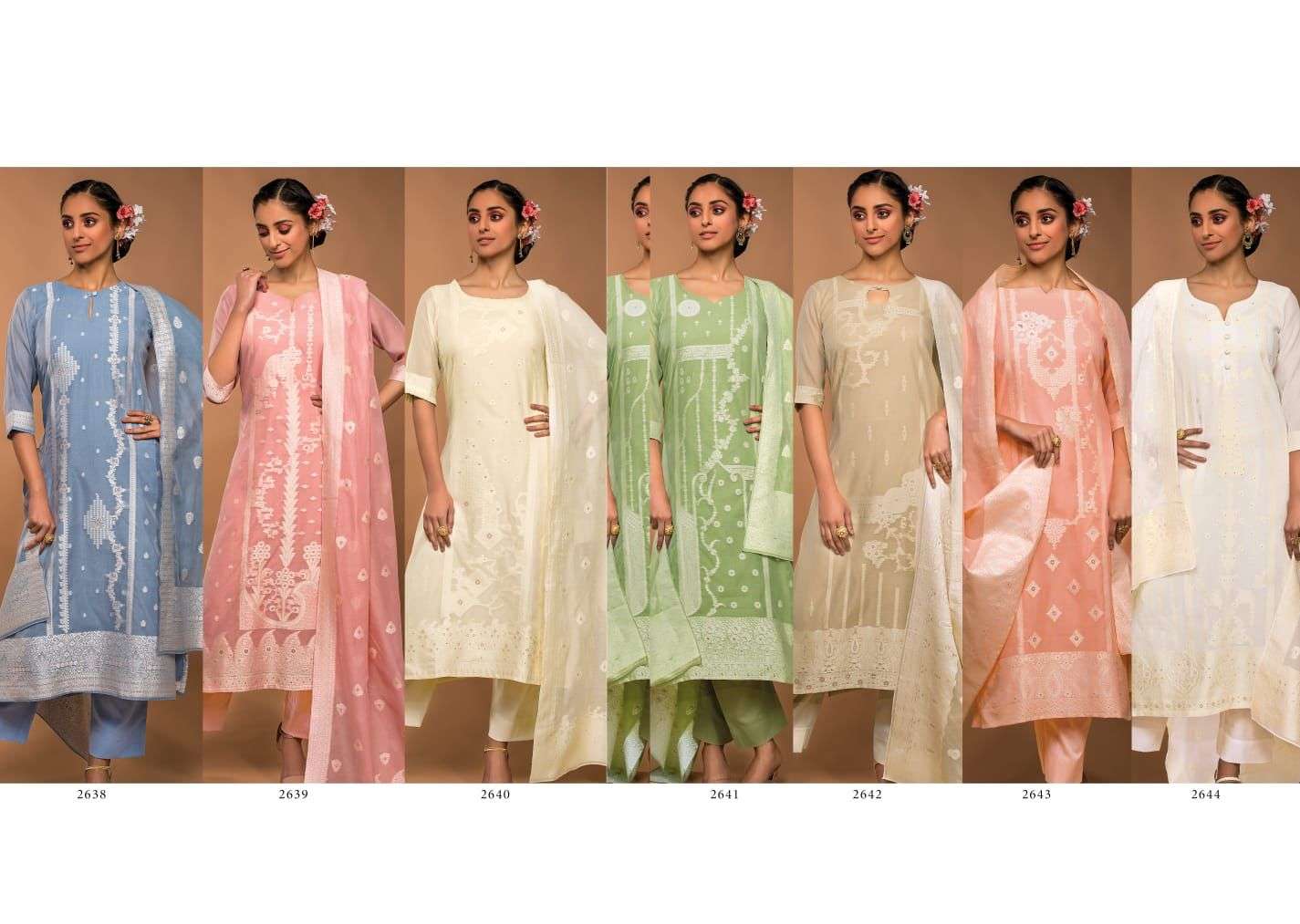  rivaa bindia vol 3 2638-2644 series unstich designer salwar kameez wholesale price surat 