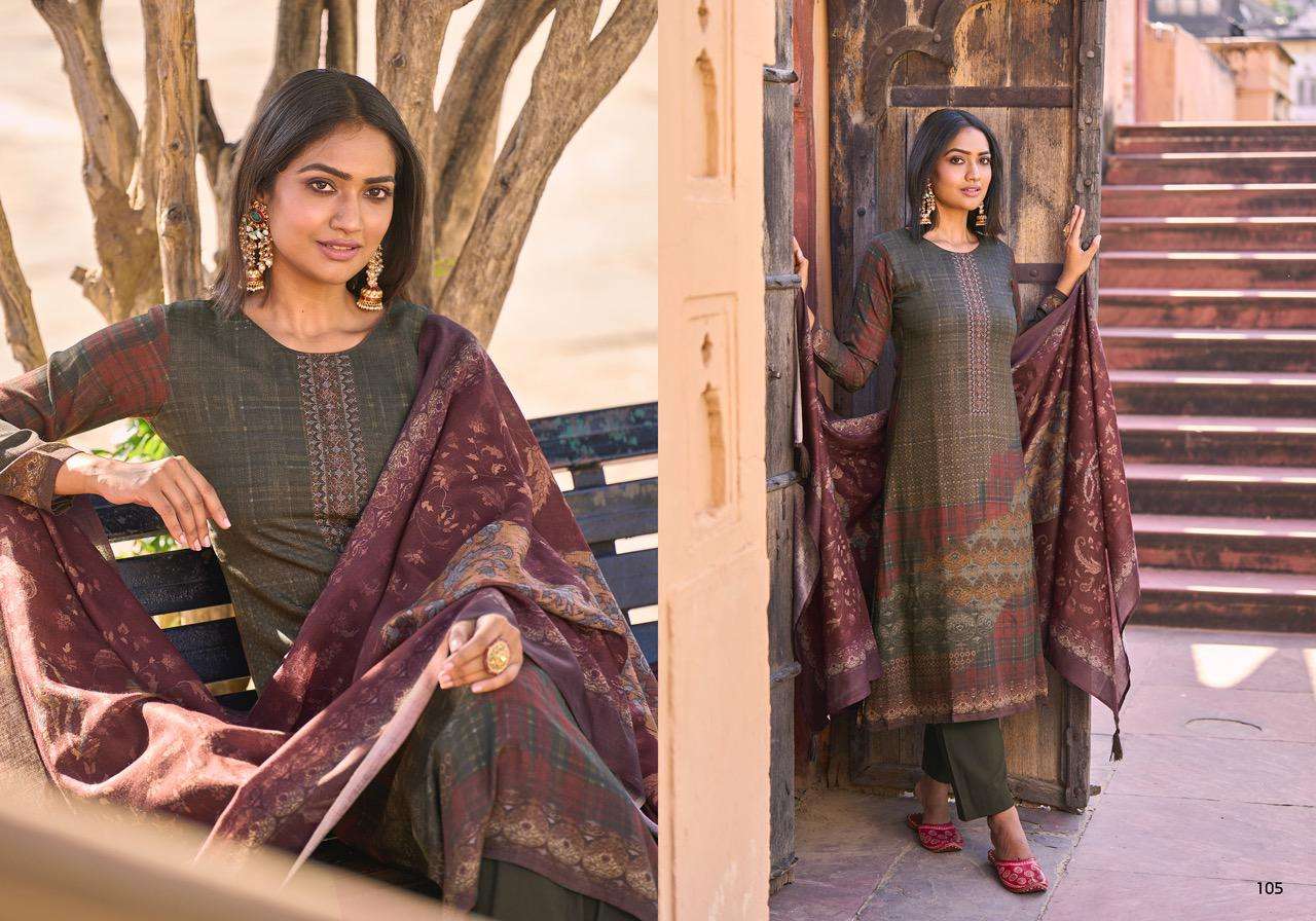 sadhana fashion taassur 101-108 series pashmina salwar suits winter collection 2022 