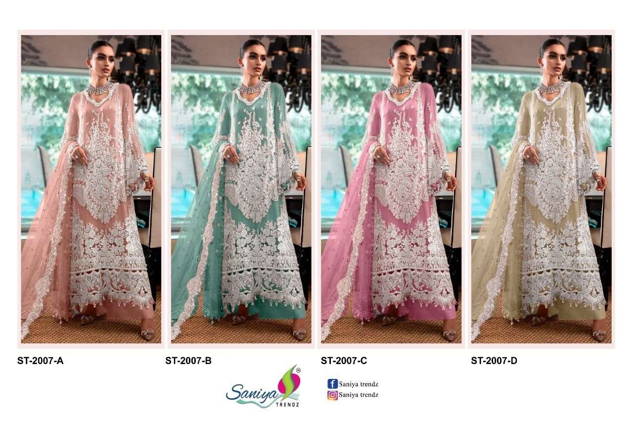 saniya trendz 2007 series pakistani salwar kameez manufacturer surat