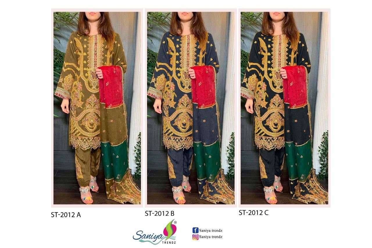 saniya trendz 2012 series heavy look designer pakistani suits wholesaler surat 