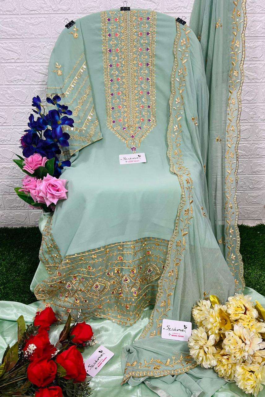 serine 88 faux geoegette pakistani salwar suits wholesale price surat 