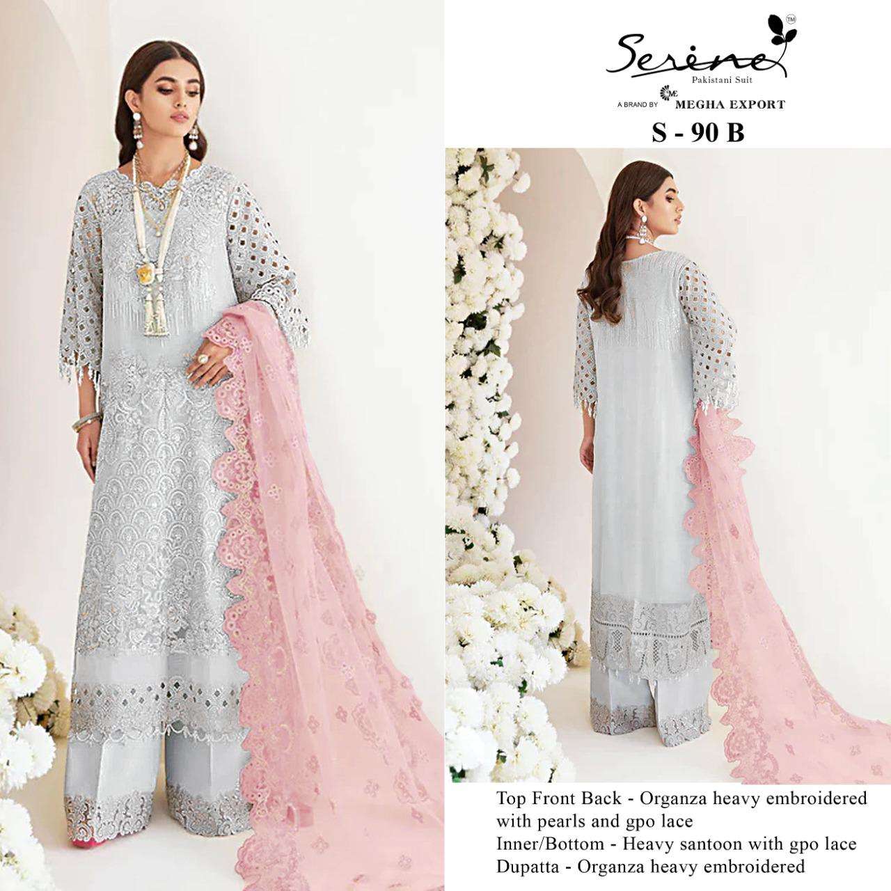 serine 90 series exclusive designer pakistani salwar suits wholesaler surat 