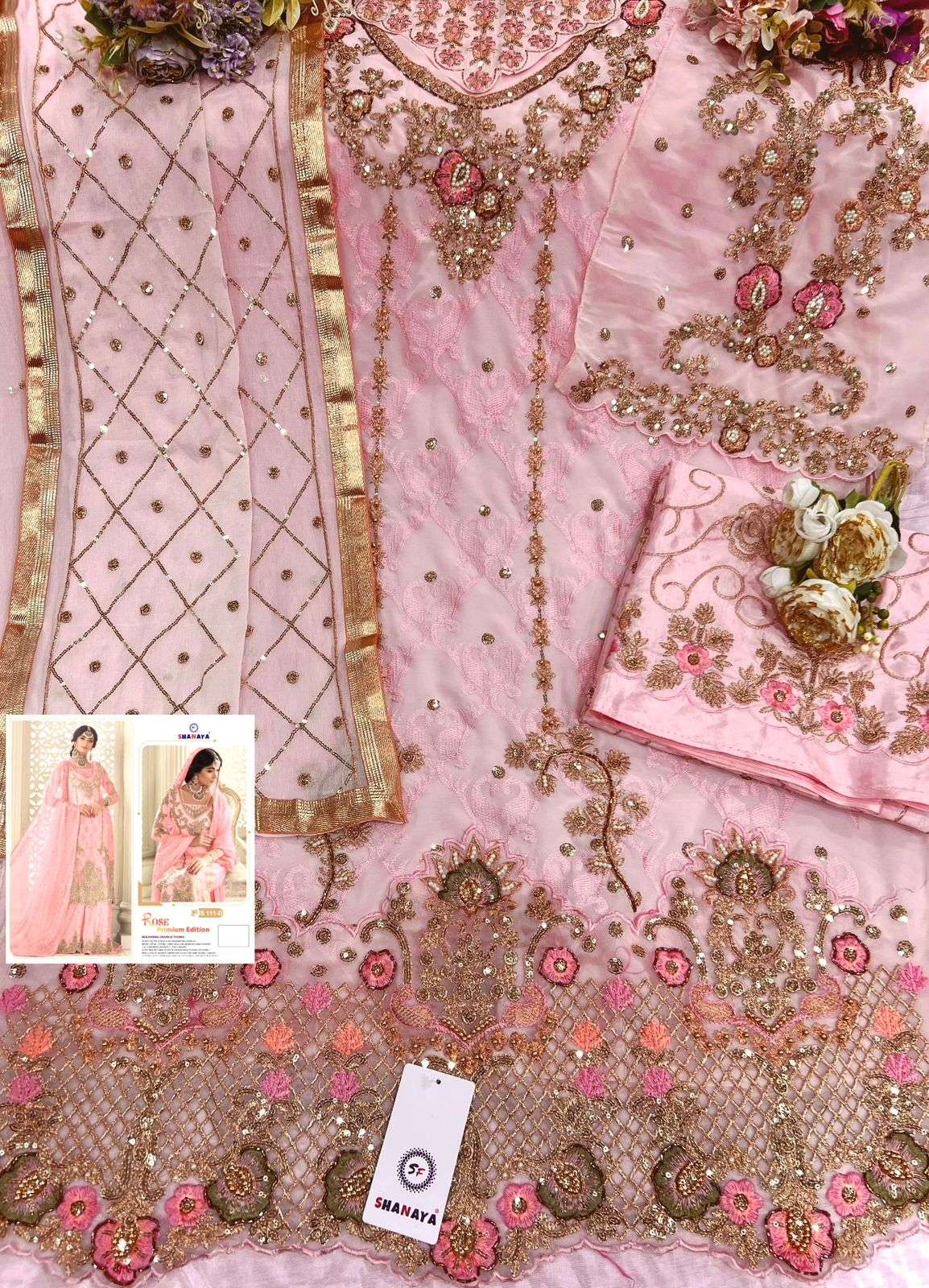 shanaya fashion 111 series faux georgette pakistani salwar kameez wholesaler surat
