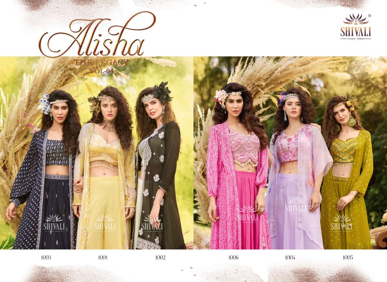 shivali alisha the legacy vol 4 1001-1006 series exclusive designer party wear gown new catalogue 