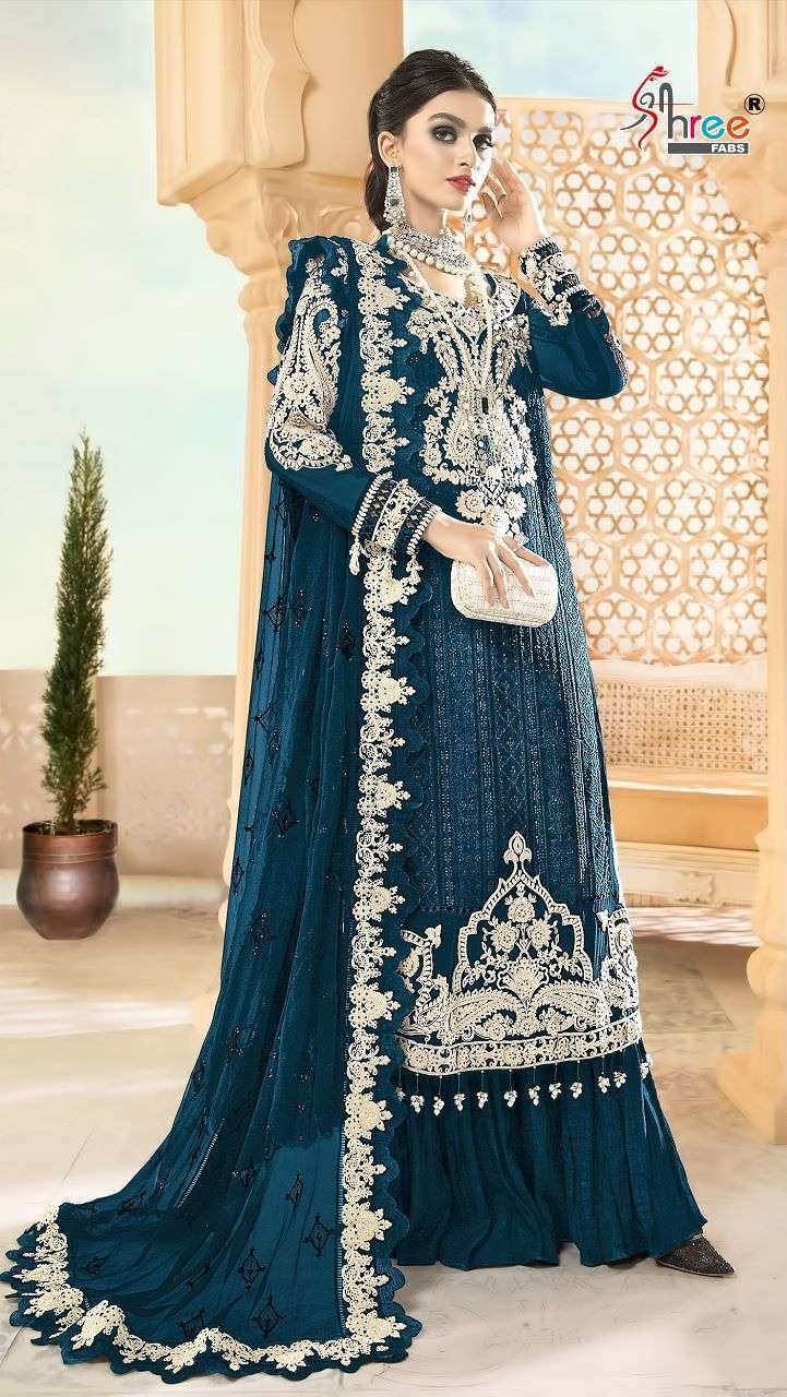 shree fabs 623 series attractive look designer pakistani suits manufacturer surat 