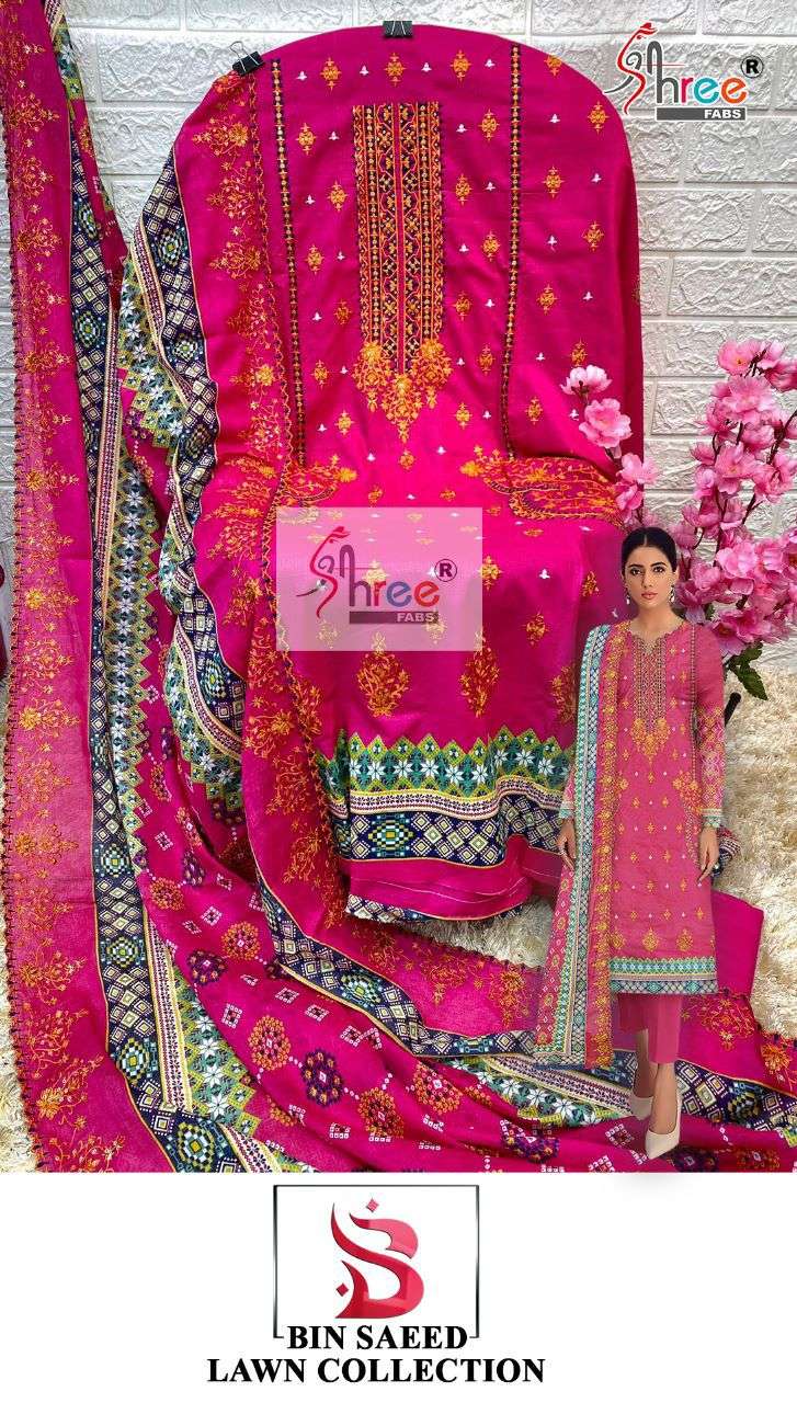 shree fabs bin saeed lawn collection 2469-2473 series pakistani salwar kaeez wholesale price