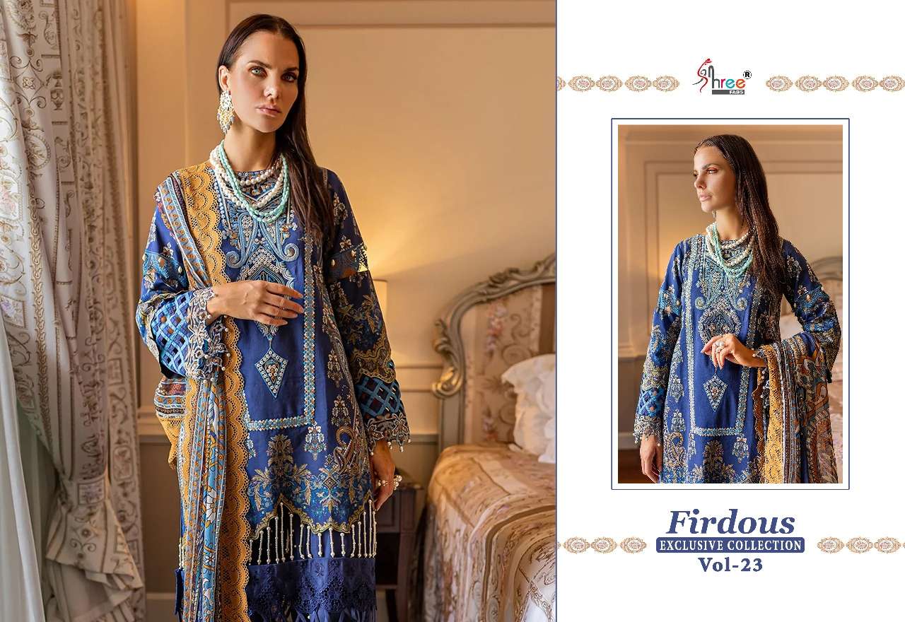 shree fabs firdous vol-23 2474-2477 series gorgeous look deisgner pakistani salwar kameez new catalogue 