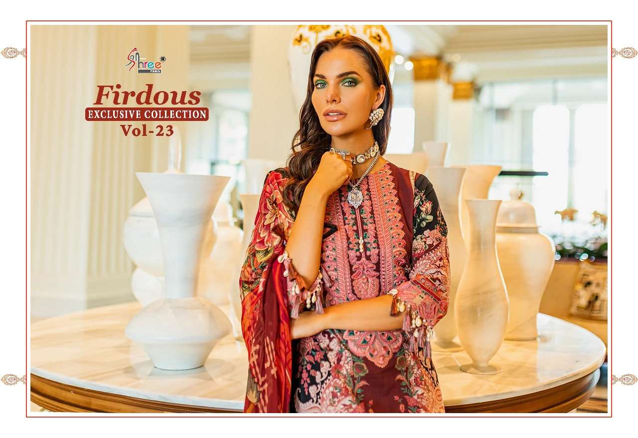 shree fabs firdous vol-23 2474-2477 series unstitched designer pakistani salwar kameez wholesaler surat 