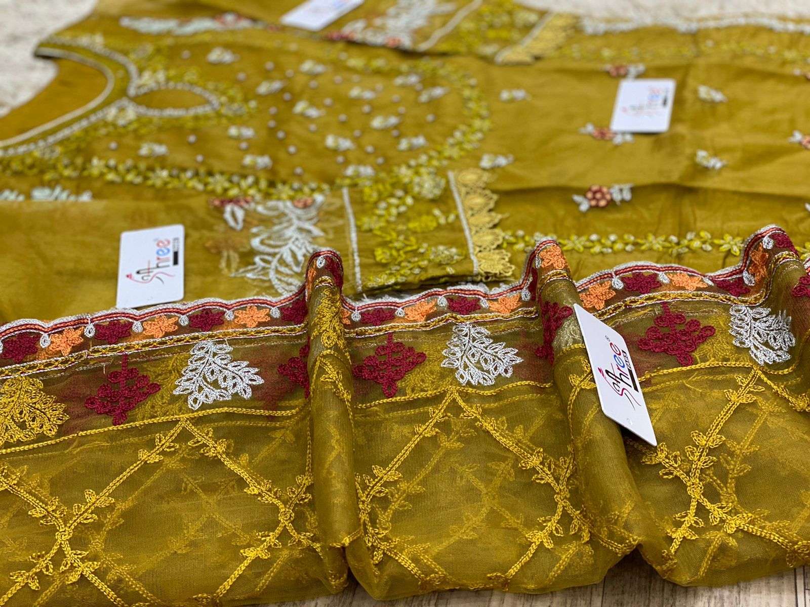shree fabs mera dil yeh pukare aaja organza embroidered salwar kameez wholesale price