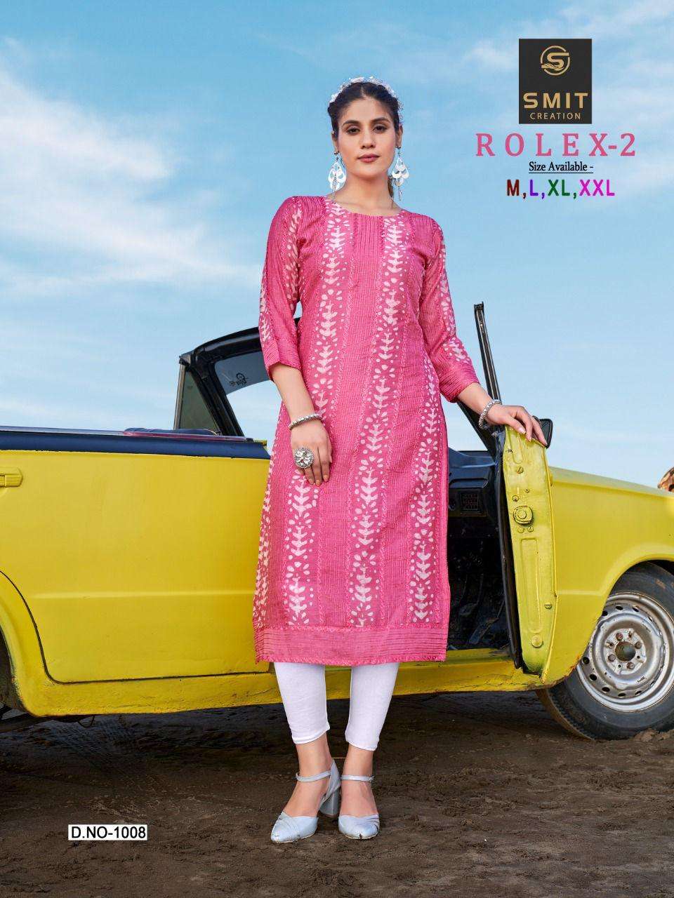 smit craetion rolex vol 2 1001-1008 series trendy designer new kurti catalogue 