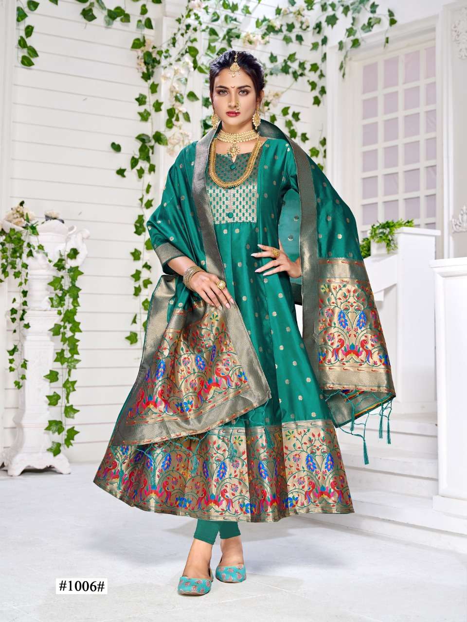 smit creation paithni gown 1001-1006 series fancy designer gown with dupatta new catalogue 
