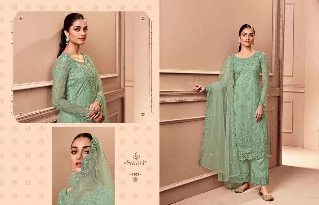 swagat swati 3501-3506 series party wear salwar suits collection 2022 