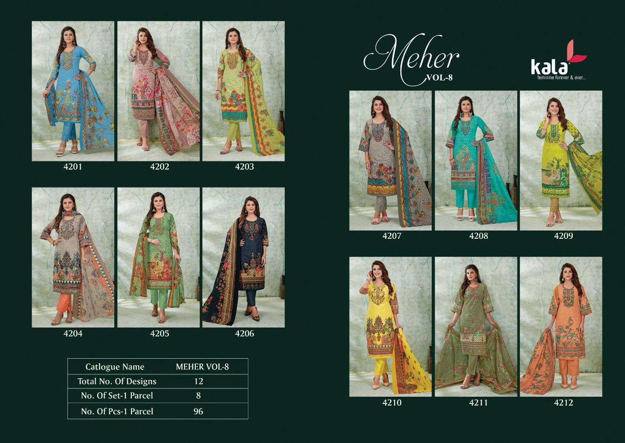 tarika meher vol 8 4201-4212 series indian designer salwar kameez wholesale price surat 