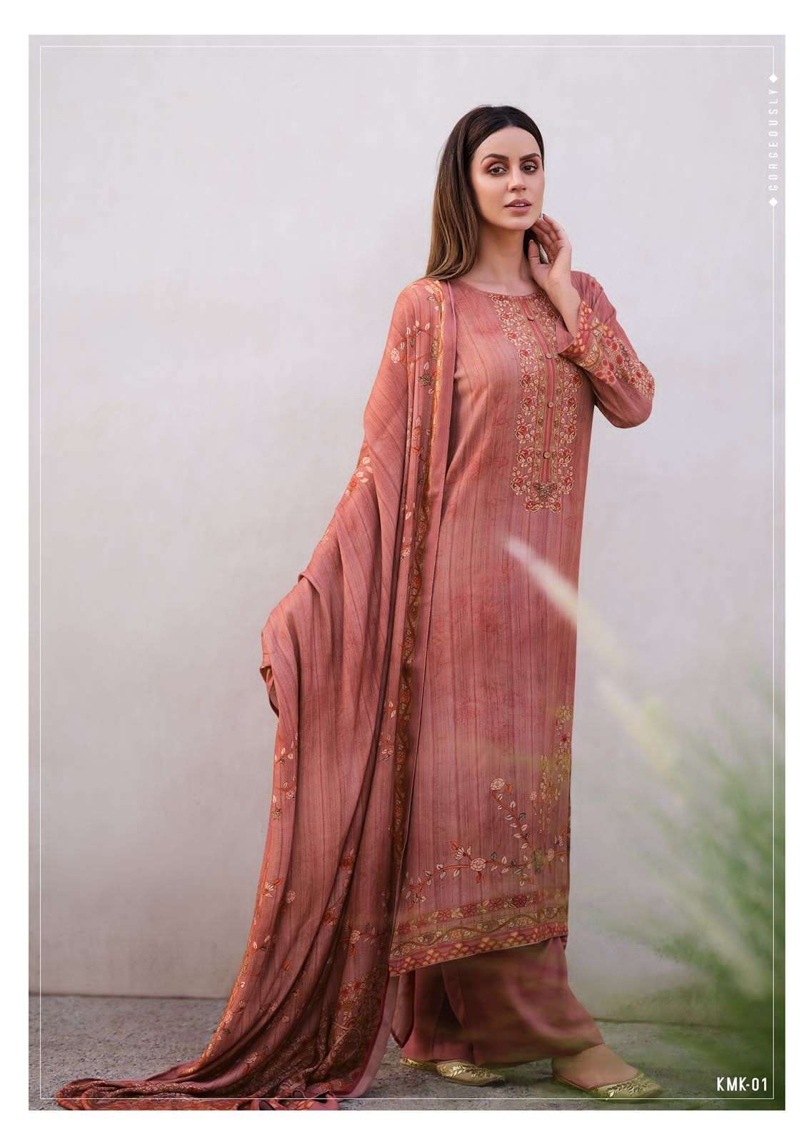 varsha fashion kalamkari 1-8 series stylish designer pashmina salwar suits latest collection online