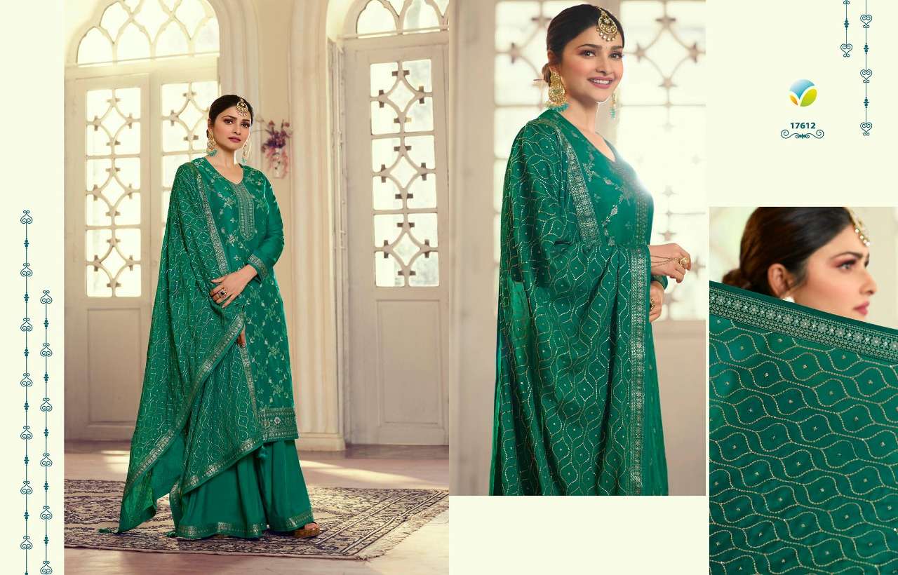 vinay fashion kasheesh sana hitlist 17611-17615 series dola jaquard function wear salwar kameez wholesaler surat 