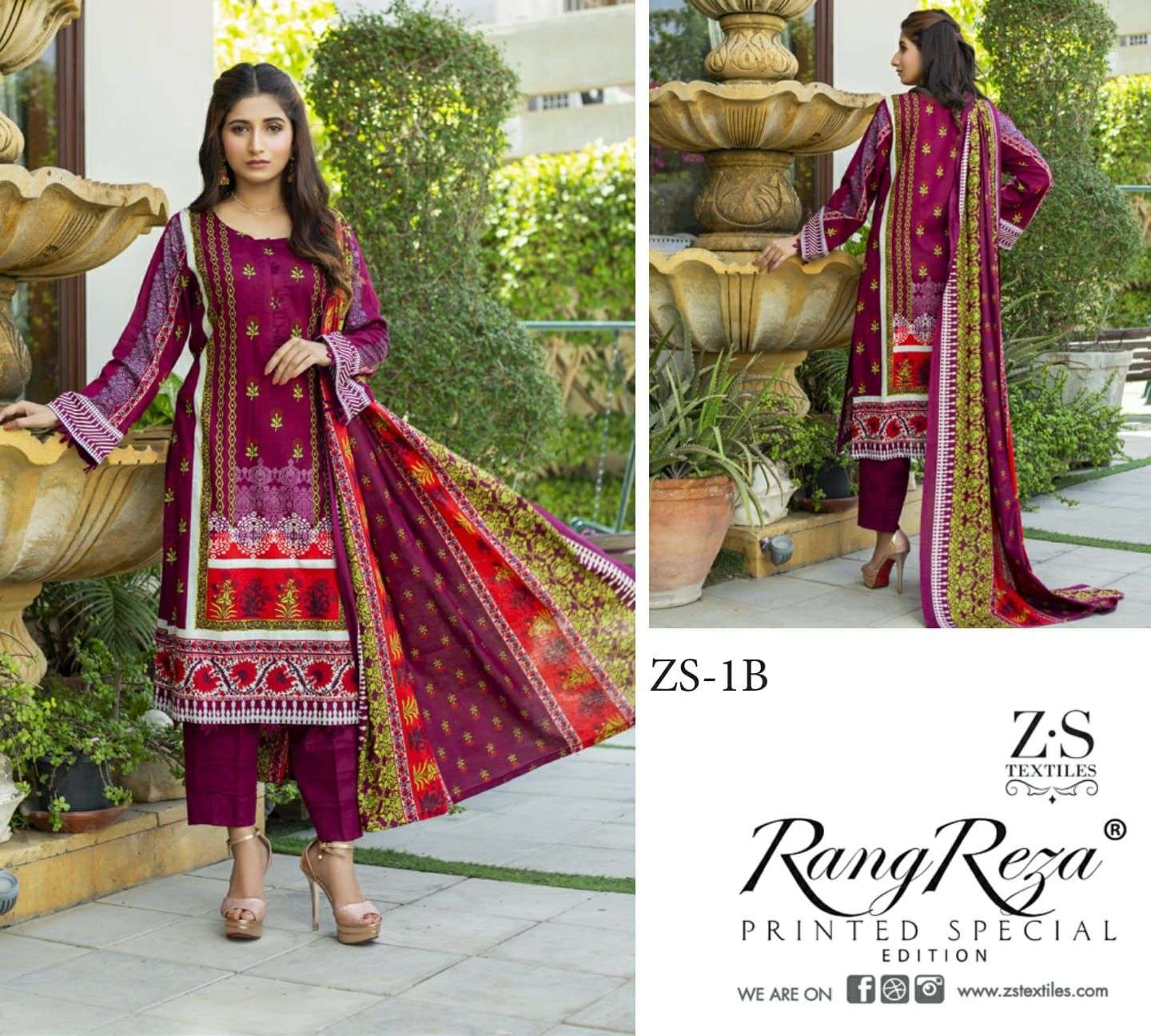 z.s textiles rungreza designer printed salwar kameez catalogue new collection