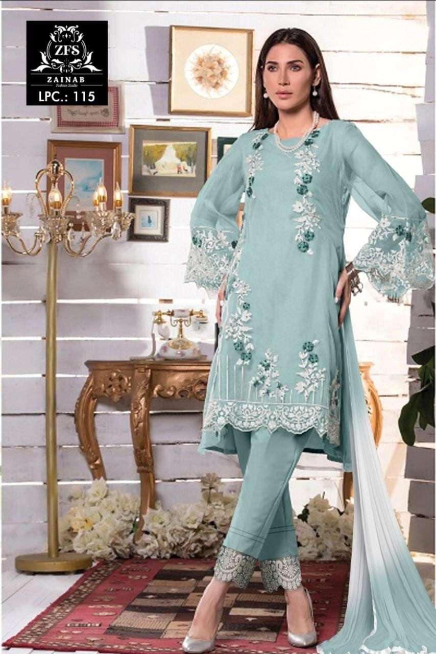 zainab 115 readymade pakistani salwar suits collection 
