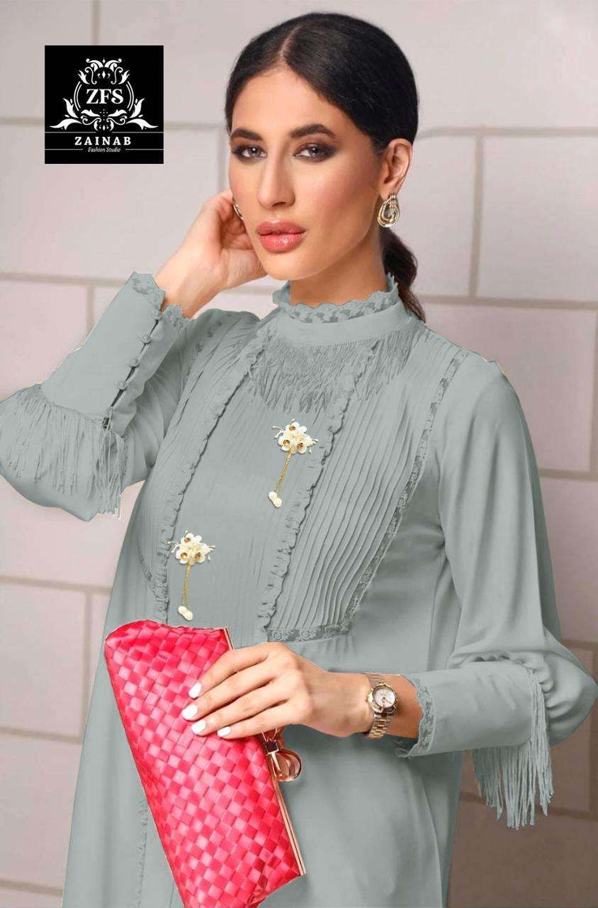 zainab fashion studio lpc-103 georgette stylish designer work pakistani suits 