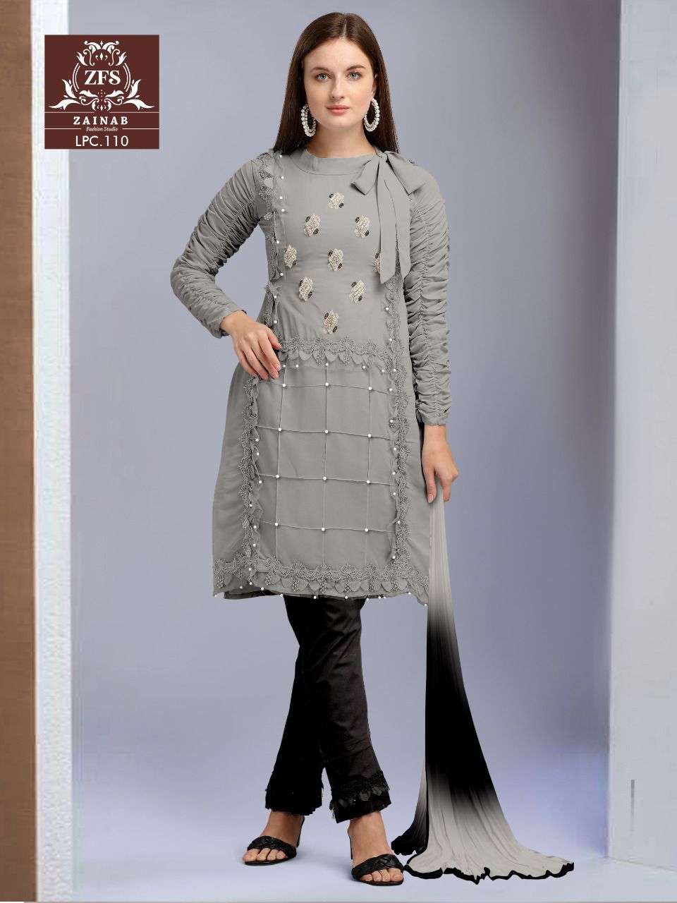 zainab fashion studio lpc-110 readymade designer pakistani suits catalogue new design (