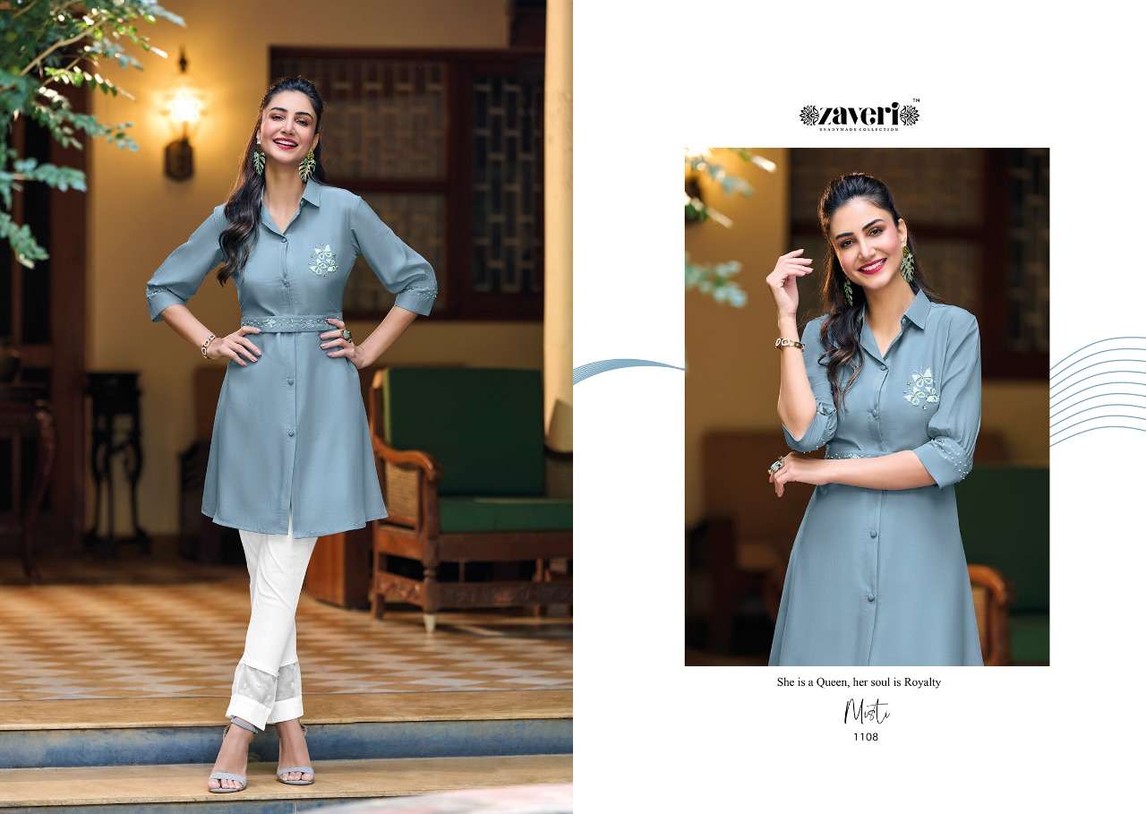 zaveri misti 1105-1108 series fancy top with bottom new collection