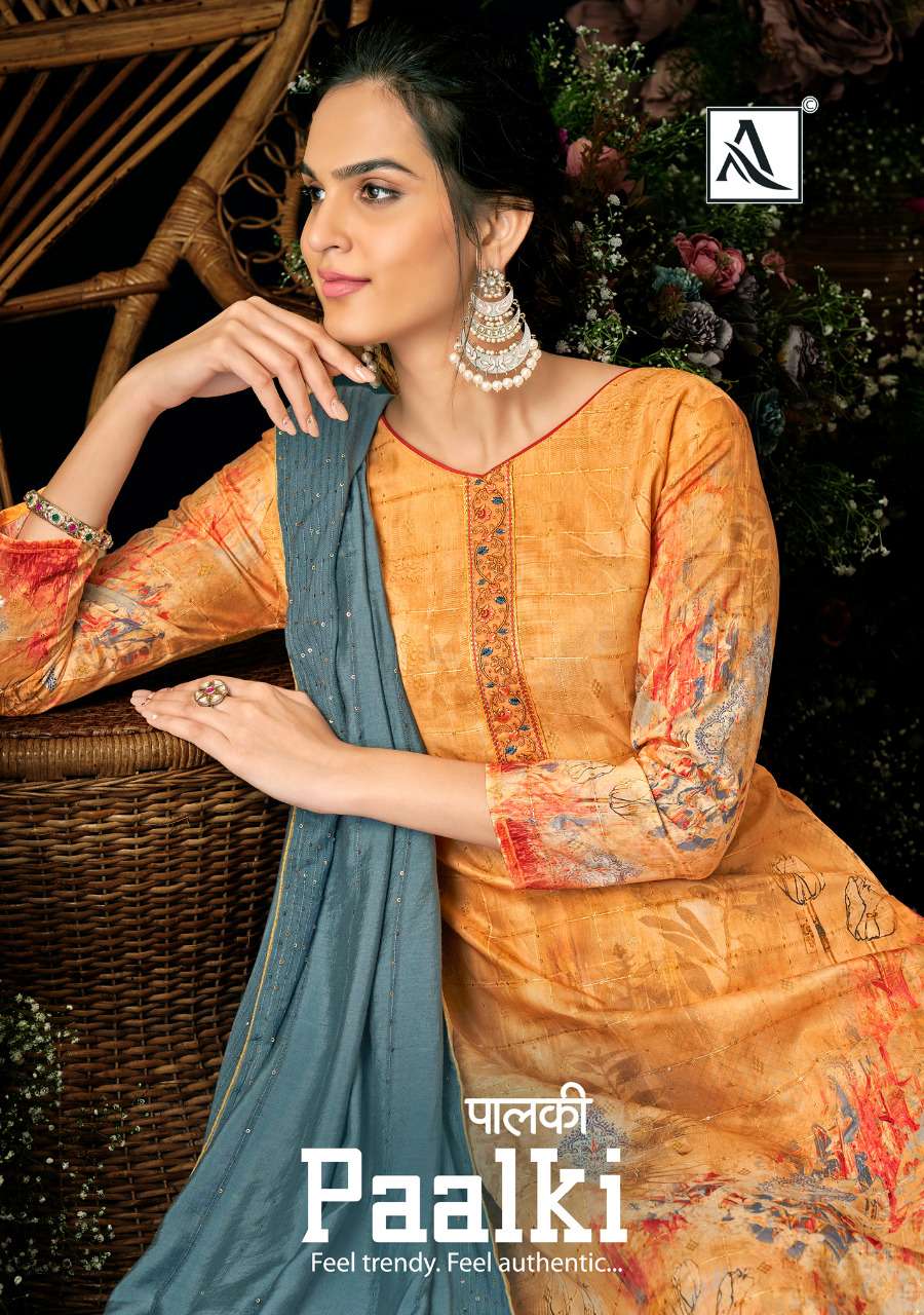 alok suit paalki unstitched designer salwar kameez online supplier surat 