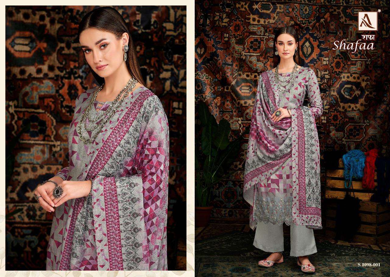 alok suit shafaa unstich designer salwar kameez catalogue online supplier surat 