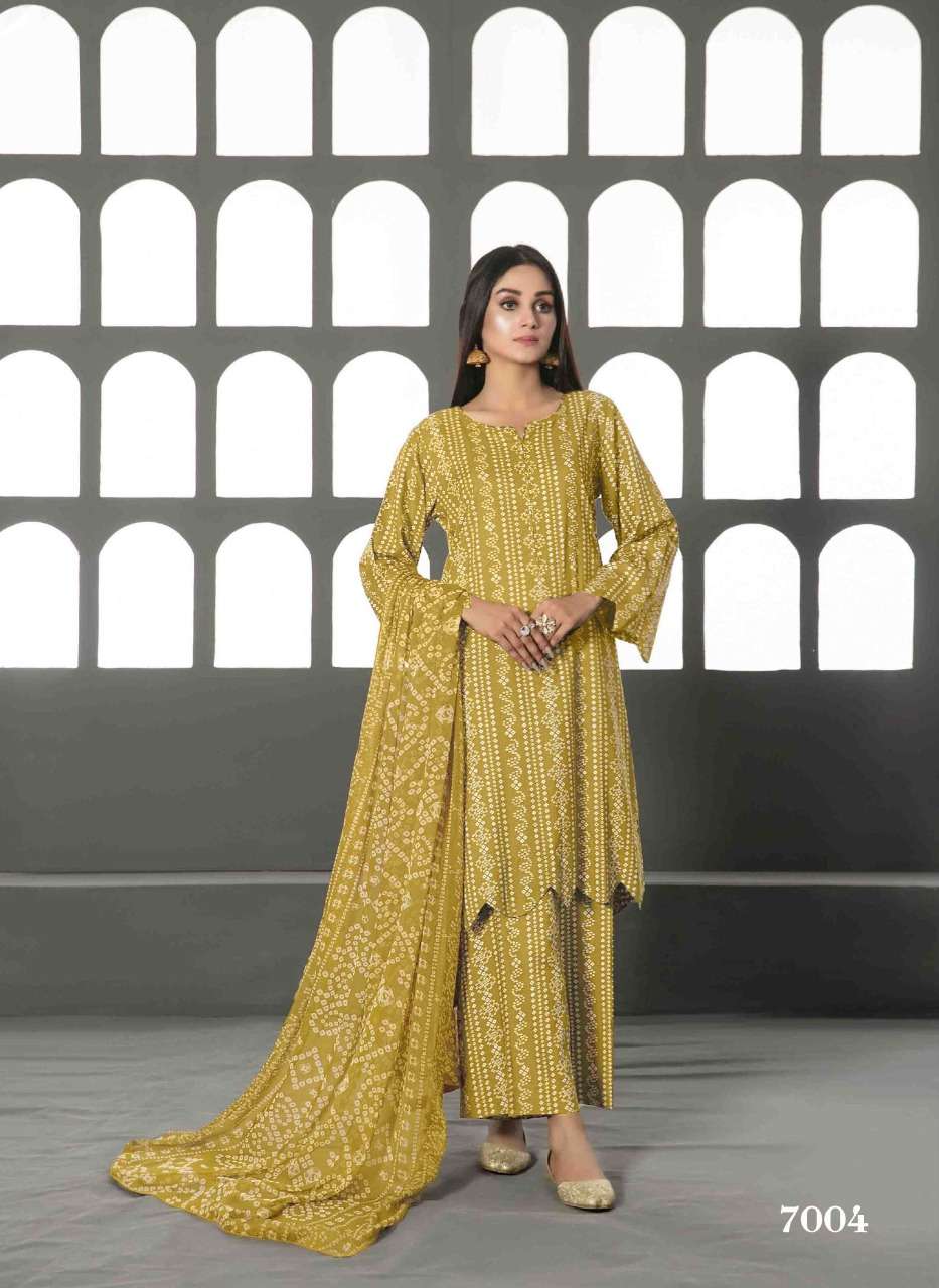 amna sohail lyra 7001-7007 series cotton designer salwar kameez catalogue wholesaler surat 