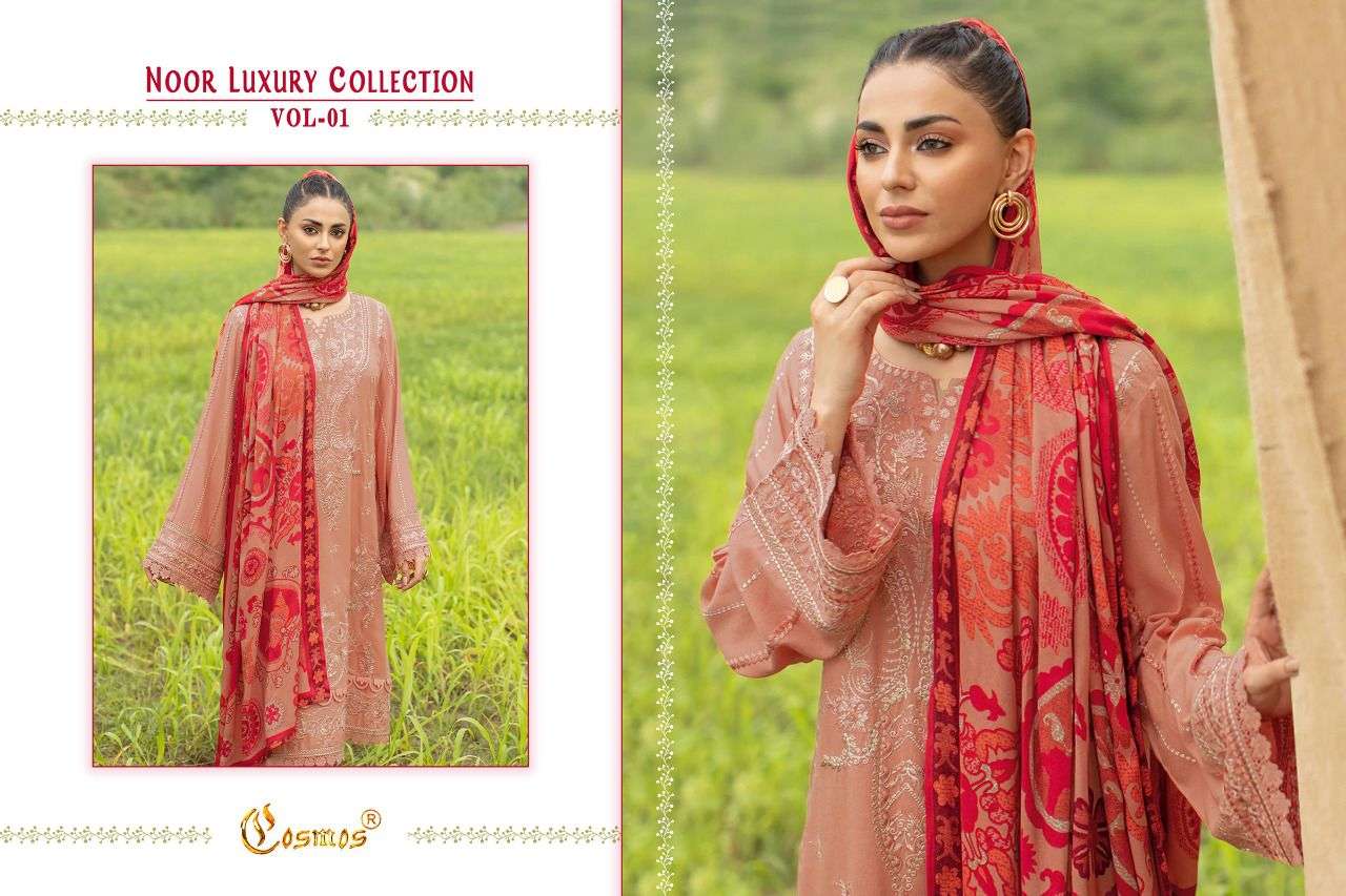 cosmos noor luxury collection vol-1 1101-1106 series exclusive designer pakistani salwar kameez online dealer surat