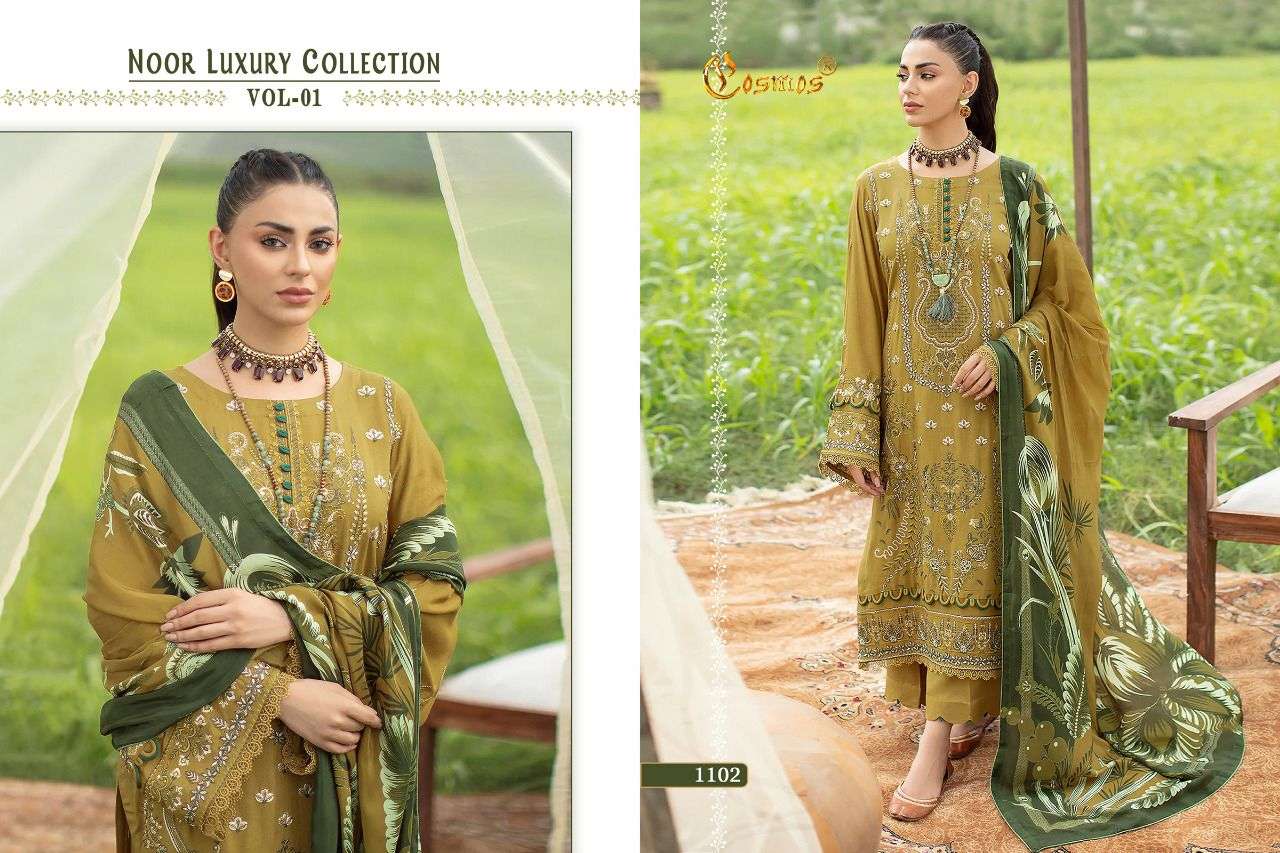 cosmos noor luxury collection vol-1 1101-1106 series exclusive designer pakistani salwar kameez online dealer surat