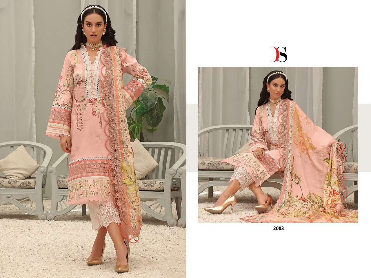 deepsy suit queens court vol-2 2001-2007 series pure cotton pakistani salwar kameez new catalogue 