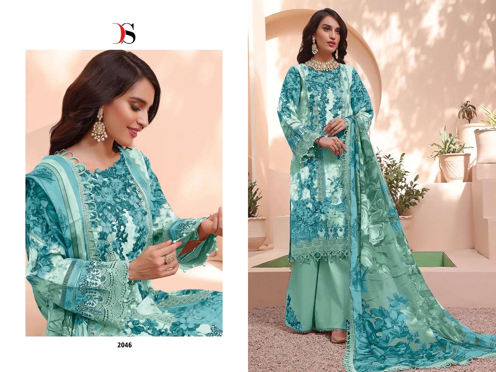 deepsy suits queens court vol-3 2041-2047 series fancy designer pakistani salwar suits wholesaler surat 