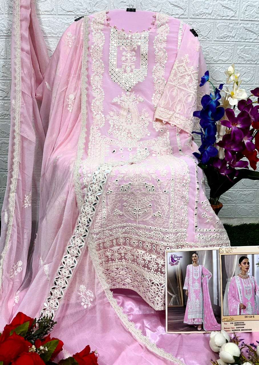 dinsaa suit 158 series georgette designer pakistani salwar suits design 2023 