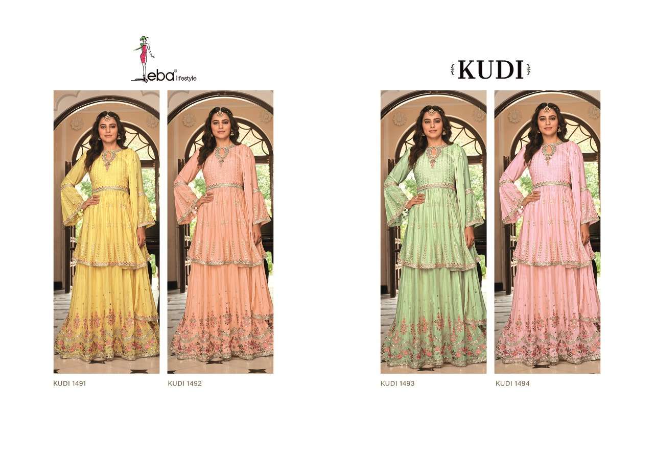eba lifestyle kudi 1491-1494 series latest designer party wear collection wholesale price surat 