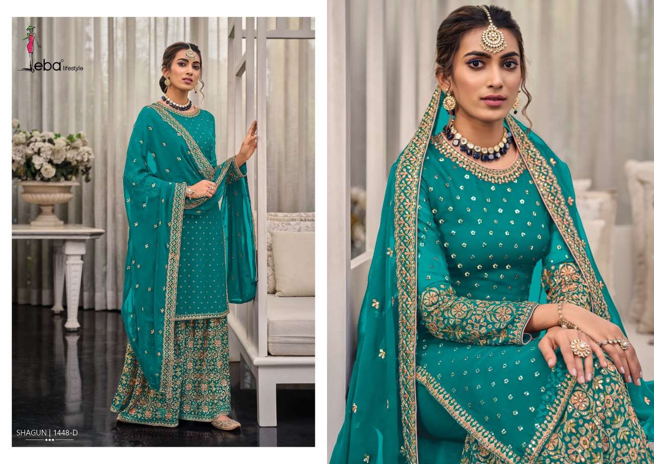 eba lifestyle shagun color edition vol-3 1448 series exclusive designer salwar kameez party wear collection