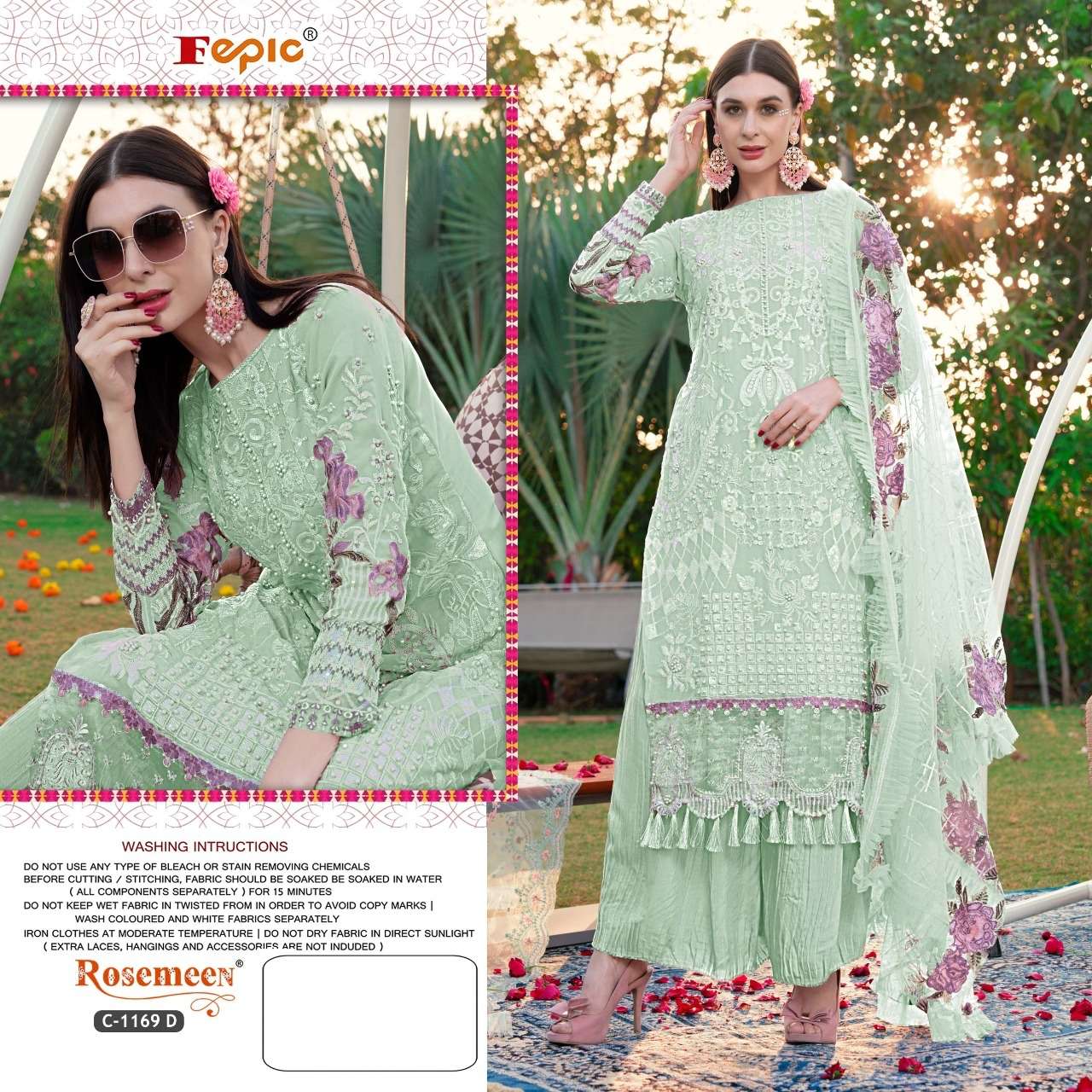 fepic 1169 series exclusive designer pakistani salwar suits wholesaler surat 