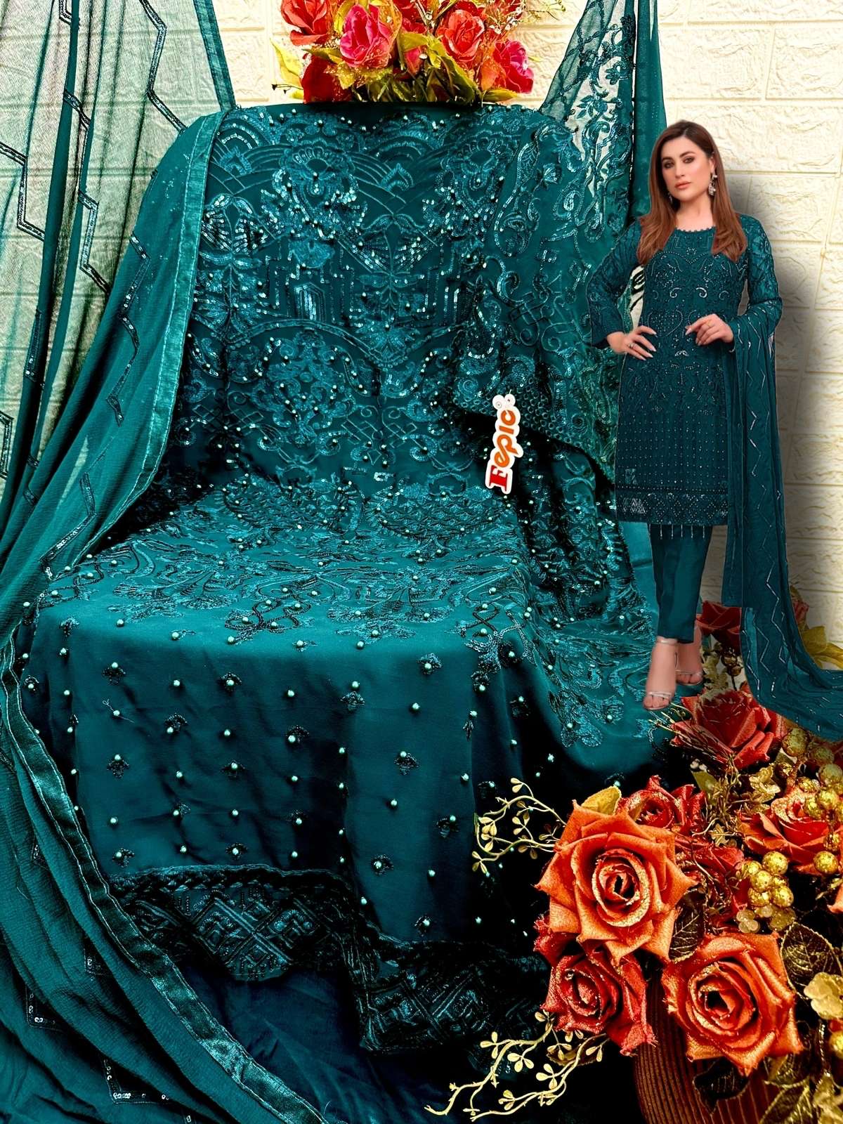 fepic 1280 attractive look designer pakistani salwar suits collection surat 