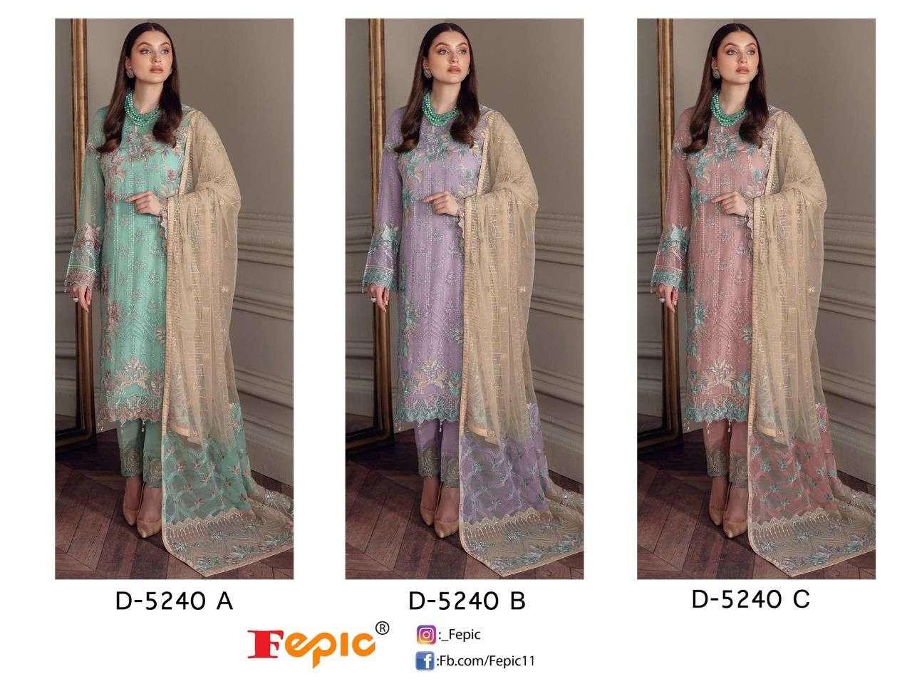 fepic 5240 series exclusive designer pakistani salwar kameez wholesale price surat 