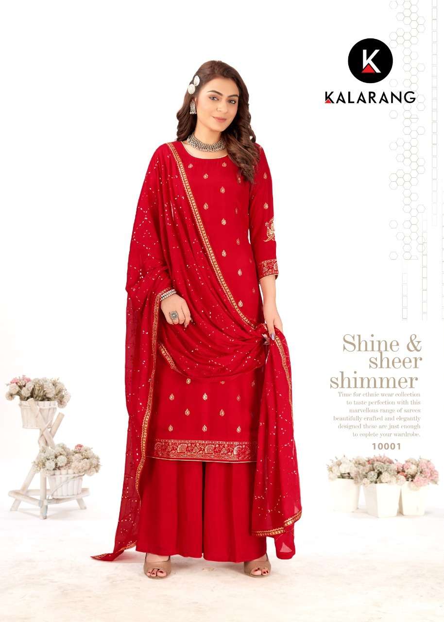 kalarang palvi 10001-10006 series exclusive designer salwar kameez catalogue wholesaler surat 