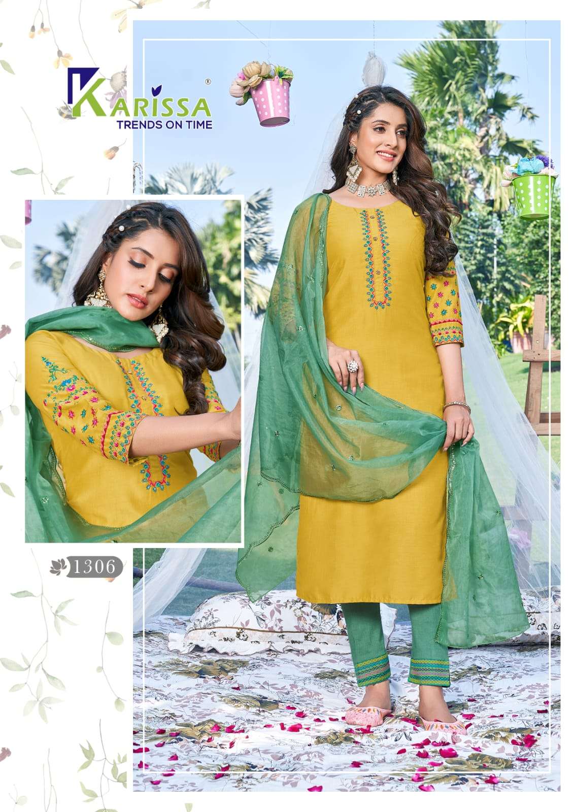 karissa trends maahi 1301-1306 series stylish designer kurti catalogue online supplier surat 