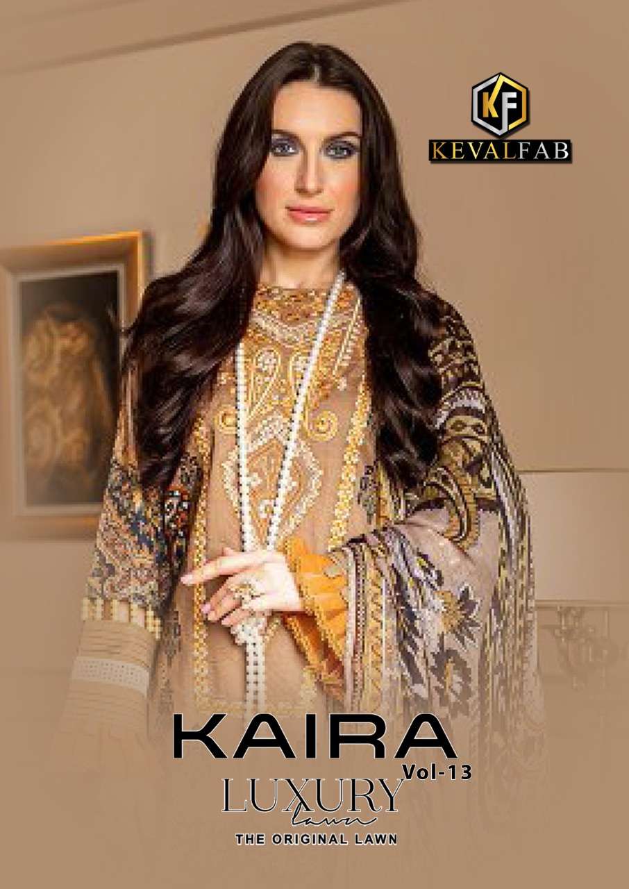 keval fab kaira vol-13 1301-1304 series unstich designer pakistani salwar suits catalogue surat 