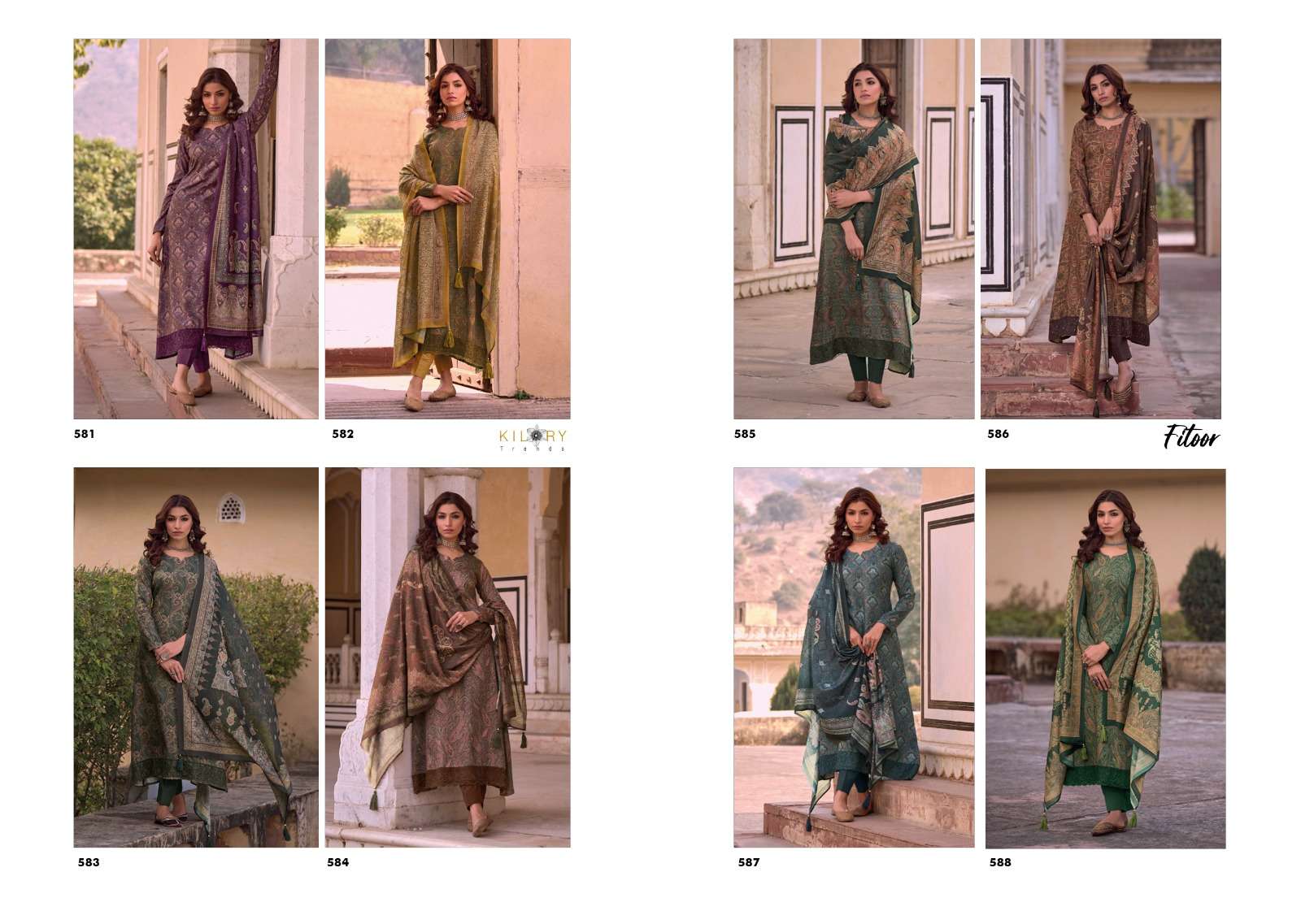 kilory trends fitoor 581-588 series indian designer salwar kameez wholesale price surat 