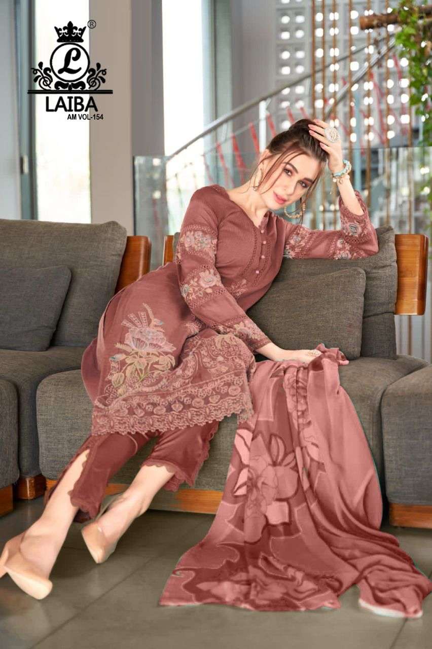 laiba am vol-154 georgette designer full stich pakistani suits wholesale collection 