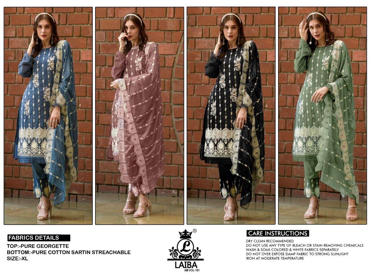 laiba am vol-161 readymade designer pakistani salwar kameez online dealer surat