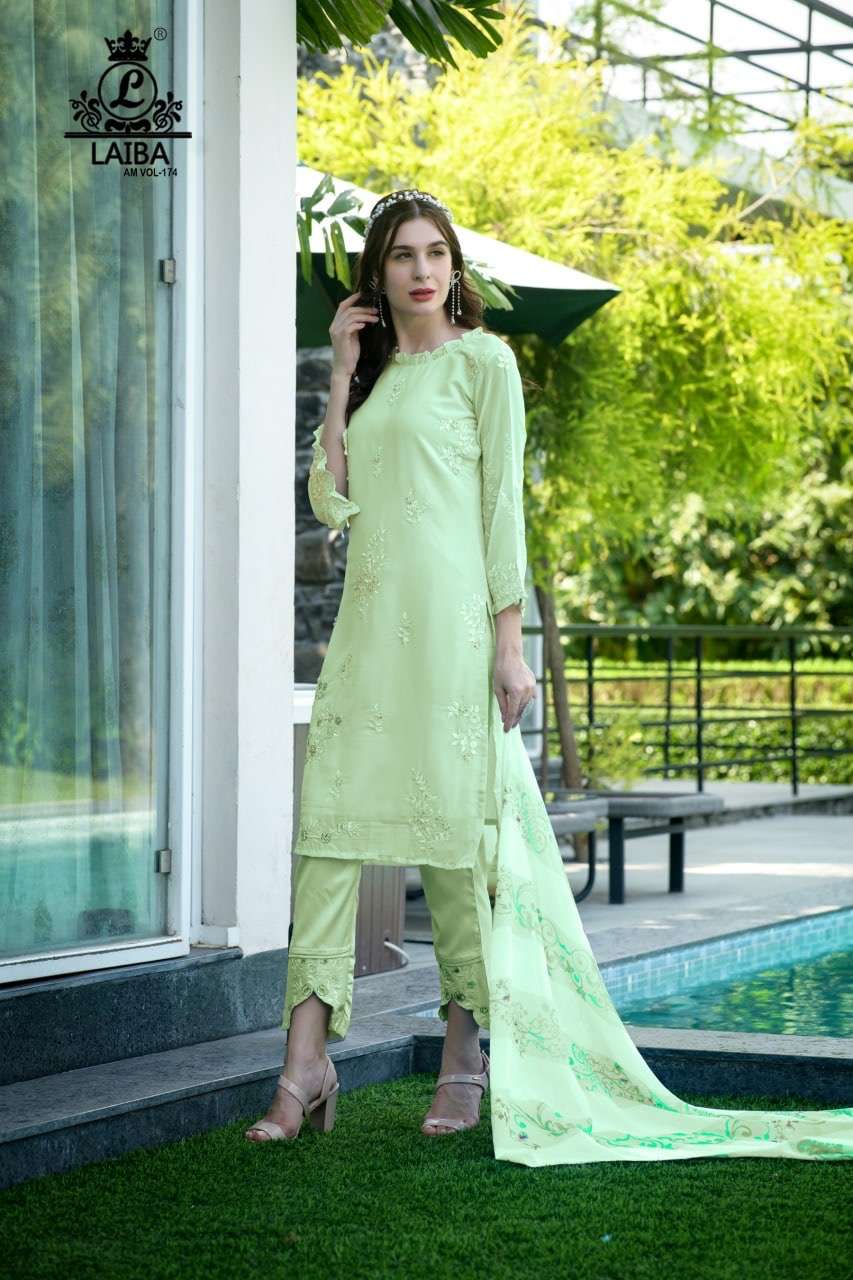 laiba am vol-174 readymade designer pakistani salwar suits wholesale price surat