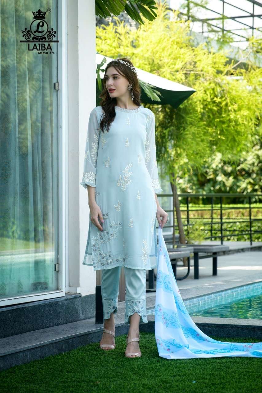 laiba am vol-174 readymade designer pakistani salwar suits wholesale price surat