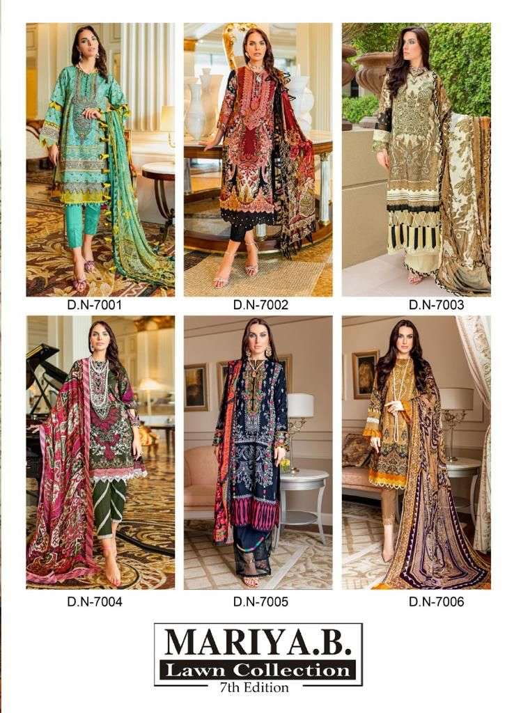 mariya mariya b vol-7 7001-7006 series pakistani salwar kameez wholesale price surat