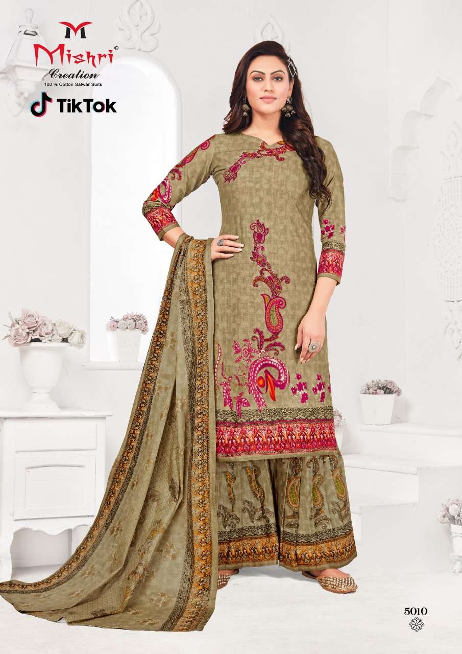 mishri creation tik tok vol-5 5001-5010 series cotton designer karachi style salwar kameez surat 