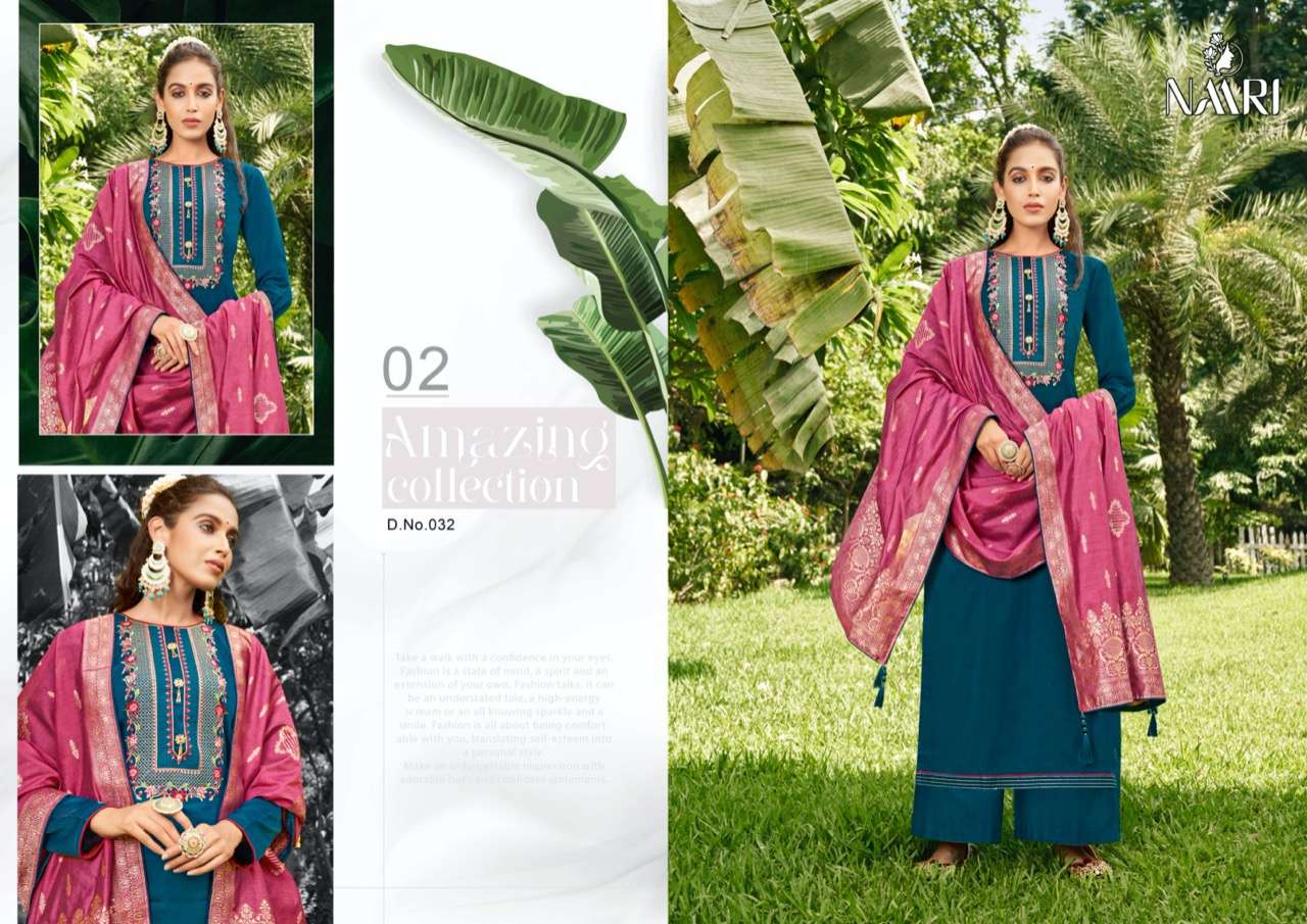 naari gairim 031-035 series parampara silk designer salwar kameez online exporter surat 