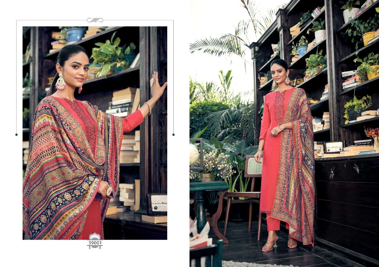 nishant fashion rubeena vol-2 39001-39006 series pure chinon silk dobby with work designer salwar suits manufacturer surat 