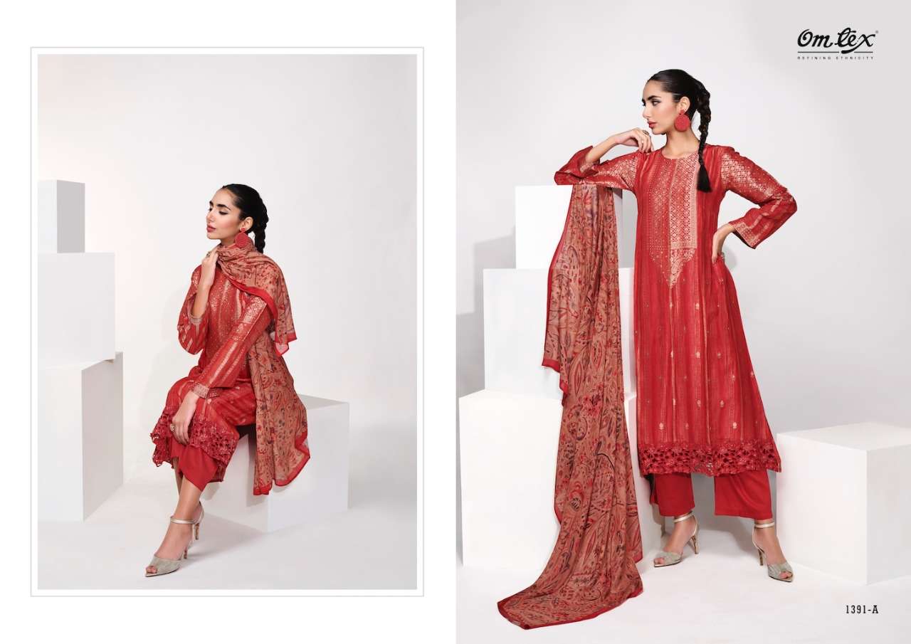 om tex scarlet 1391 series stylish designer salwar kameez online at best price surat
